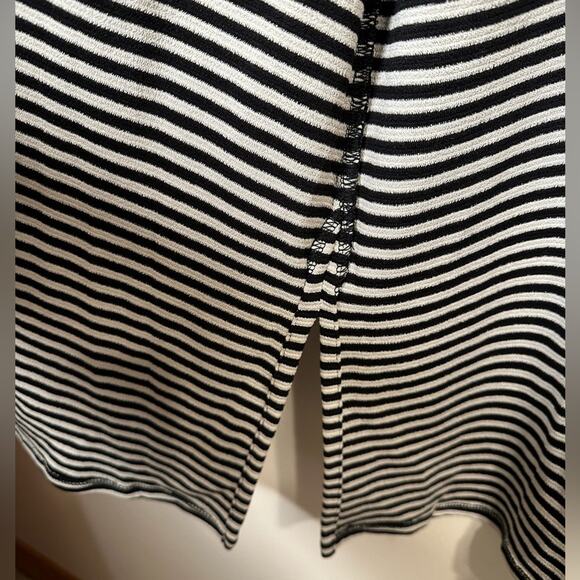 J. Jill Wearever striped open front cardigan Women MP Black white Classic Spring - Picture 4 of 10